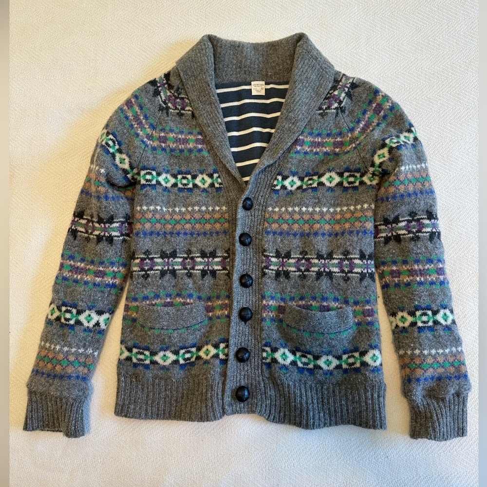 J. Crew Crewcuts Wool Fair Isle Sweater Lined Size 10-12